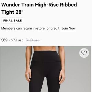 Wunder Train High-Rise Ribbed Tight 28”